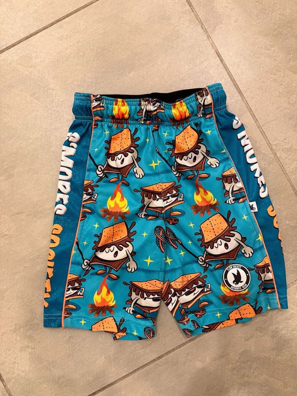 Flow Society S'mores Society Athletic Shorts Youth Size Y-S